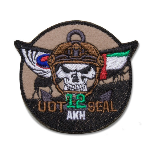 아크부대 12진_UDT/SEAL_Tactical Skull UAE_자수패치_/No.0274