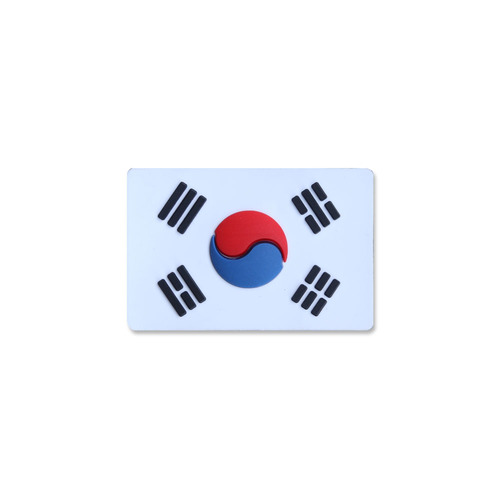 태극기_스몰_Korea Flag Small_WHITE_PVC패치_/No.0440
