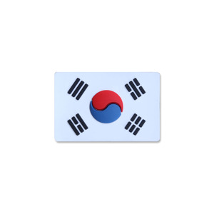 태극기스몰 PVC_WHITE_Korea Flag Small PVC Patch NO440