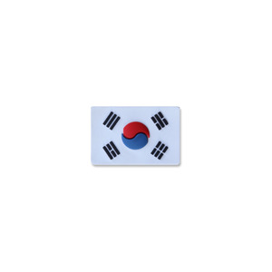 태극기미니PVC_화이트_Korea Flag Mini PVC Patch NO435