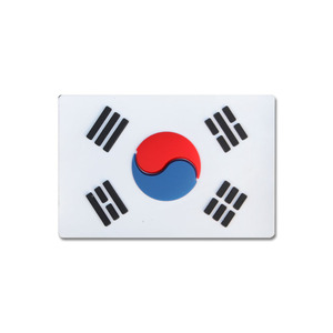 태극기 빅 PVC_WHITE_Korea Flag BIG PVC Patch NO441